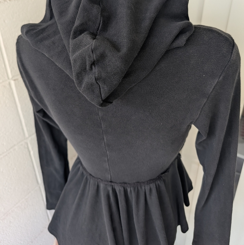 Royal Bones Tripp NYC Corset Lace Up Black Steampunk Hoodie Size XS - Picture 10 of 16